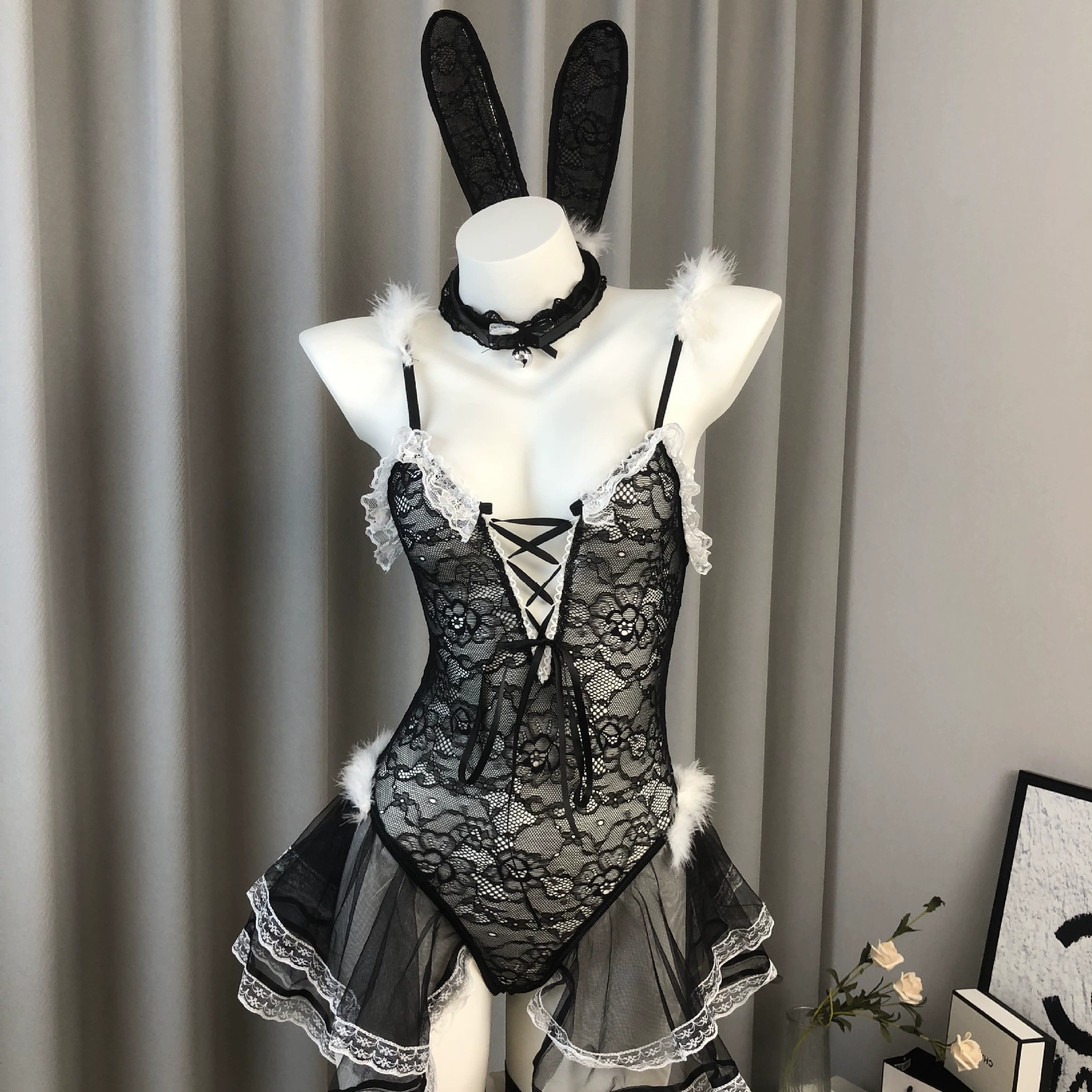 Сексуальное женское белье: комплект ночной сорочки для Нового года, Хэллоуина, Рождества, 2025 год – новый год по лунному календарю, сексуальный костюм с открытой промежностью