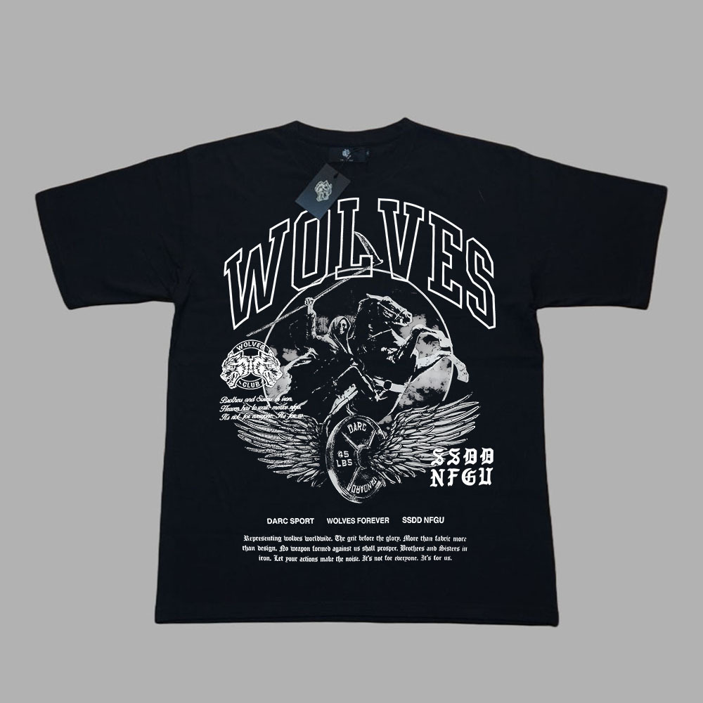 Darc Wolves Sport Oversized Men T-shirts Fitness Bodybuildin