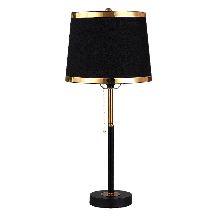 Simple moderna línea de tracción lámpara de mesa de luz de lujo Americano Nórdico dormitorio sala de estar sala de Casa lámpara de noche de una sola pieza de entrega