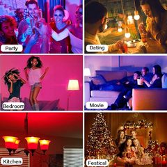 RGB bulb LED, 220V colorful bulb remote control smart bulb RGBW white light E27