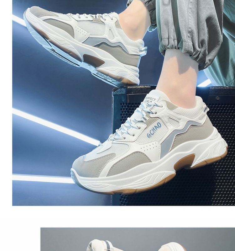 Scarpe sportive casual bianche alla moda, traspiranti, versatili, anti-odore, in maglia sottile, estive, 2024, da uomo_voghion.com