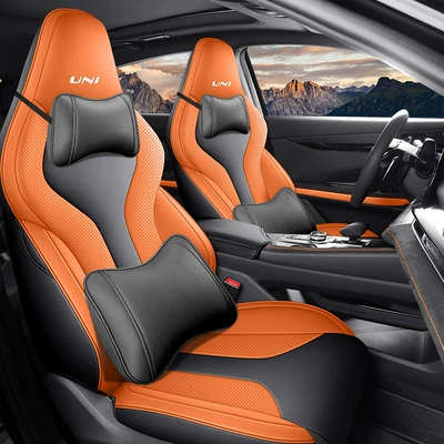 Modelə uyğun (Original) oturacaq örtükləri Seat Covers, Sports Version Special - black-orange-deluxe-edition-note-model-year-rear-all-inclusive