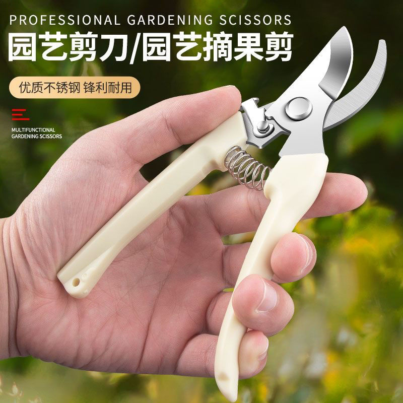 花艺剪子修枝剪弹簧手动摘果剪修花农用剪树枝专用剪子园艺剪刀枝