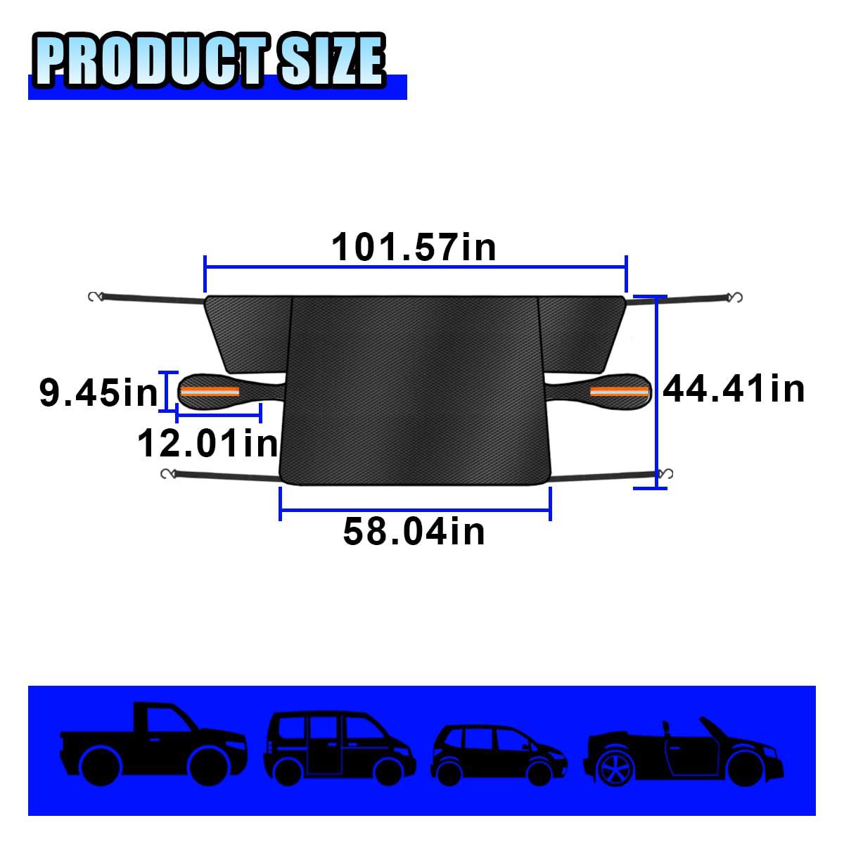 Production of Oxford Cloth Car Snow Cover, Front Anti-Freeze Cover, Windshield Anti-Frost and Snow Cover, Thickened Car Cover, Sunshade Cover