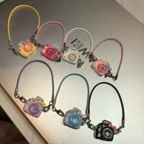 Dollhouse Dollhouse Mini Cartoon Model Small Camera Bow Halter Accessories Doll Hanging Accessories