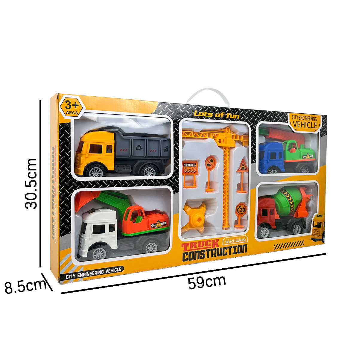 Juguetes para niños al por mayor retroalimentación inercia coche de ingeniería caja de regalo grande conjunto de excavadora mezcladora mecanismo de regalo