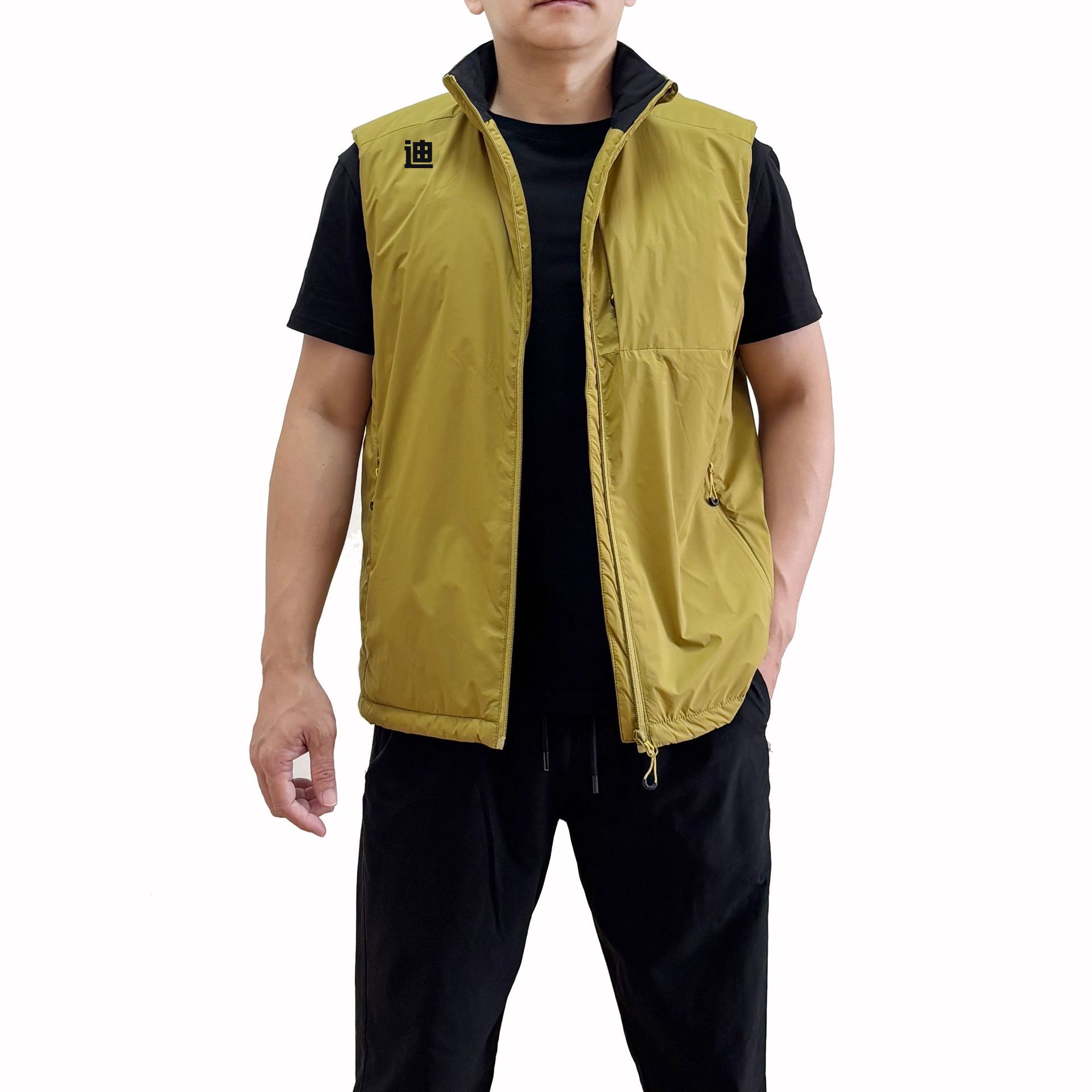 2026 Autumn/Winter New Outdoor Dijia Men's Stand Collar Casual Vest Lightweight Sleeveless Jacket with Zipper