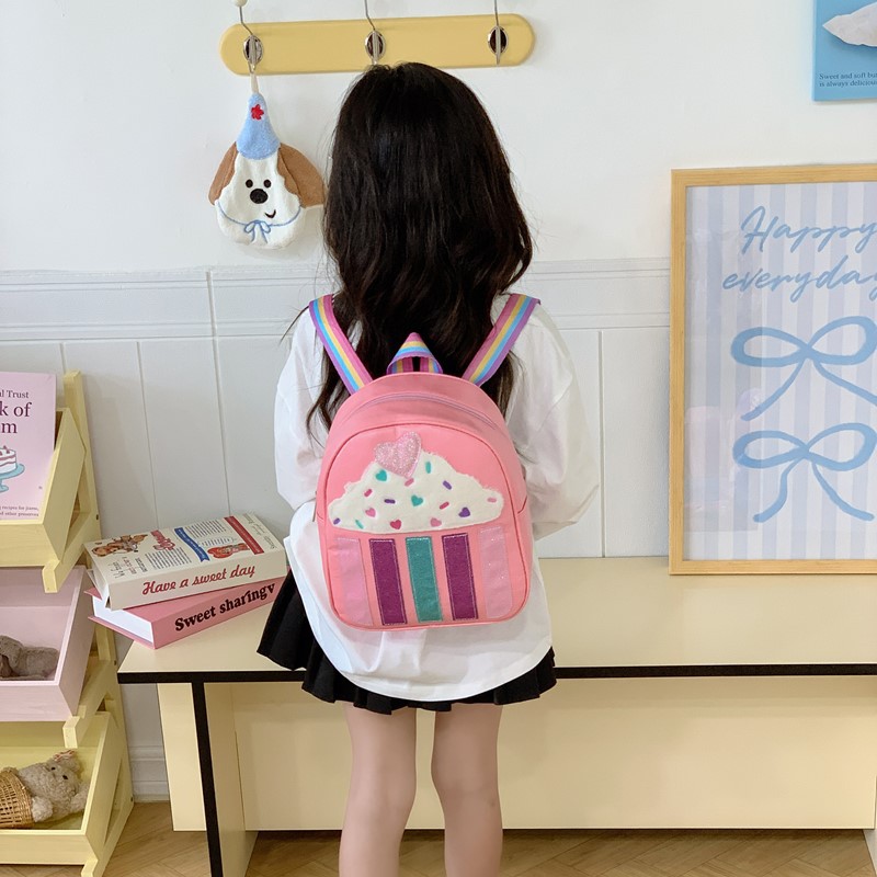Caricatura lindo panda gigante mochila para niños y niñas, mochila para bebés de jardín de infantes, nueva mochila para niños de nubes de color