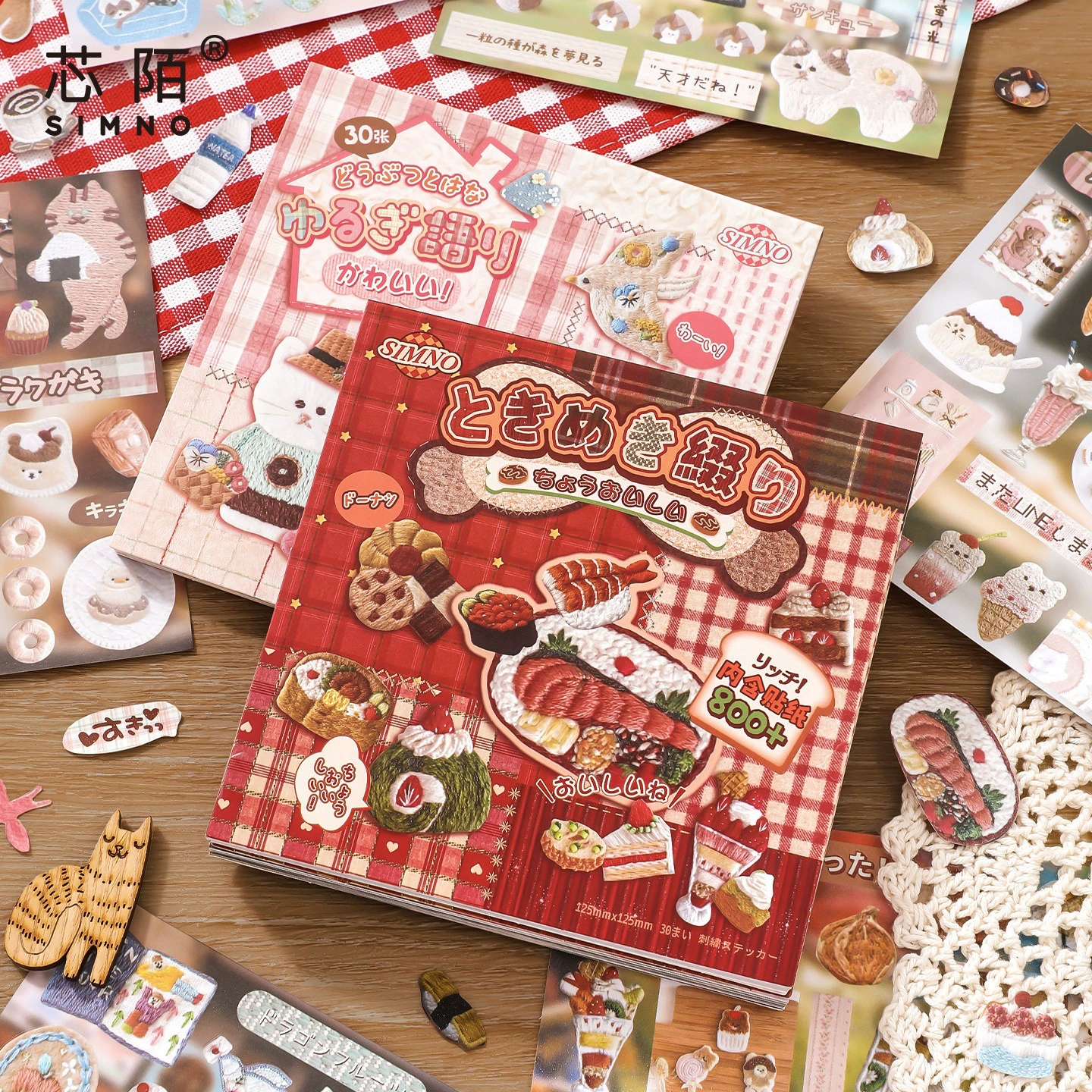 芯陌 Japanese cute sticker, with embroidery