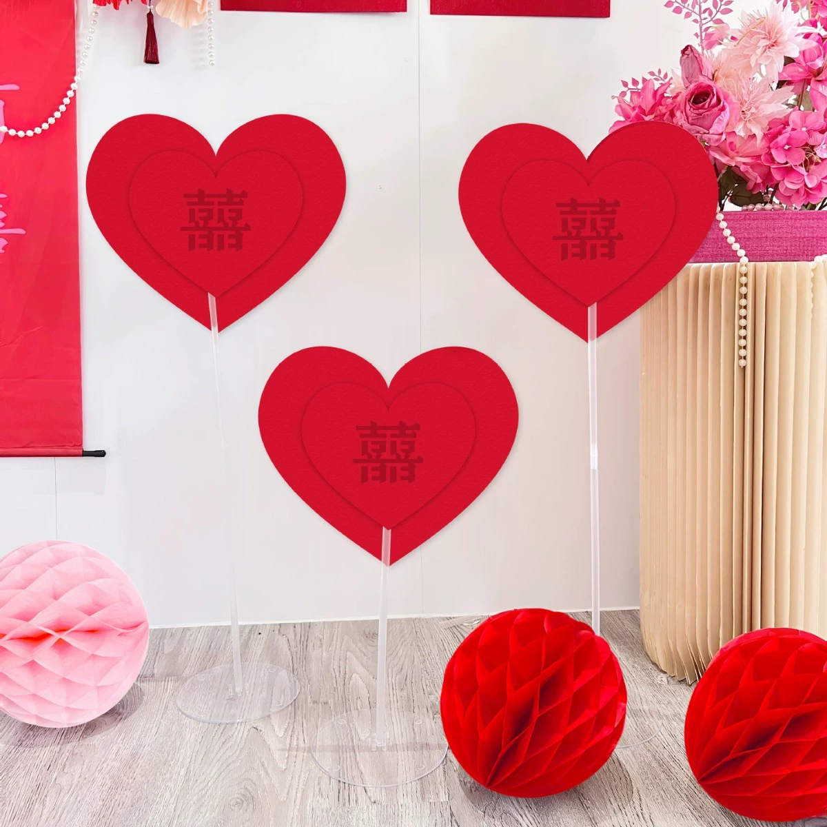 Дизайн свадьбы Xiaohongshu KT Banxi Zi Zi Ziwu фоны фонов Happy Tzu Love Swing Pillar