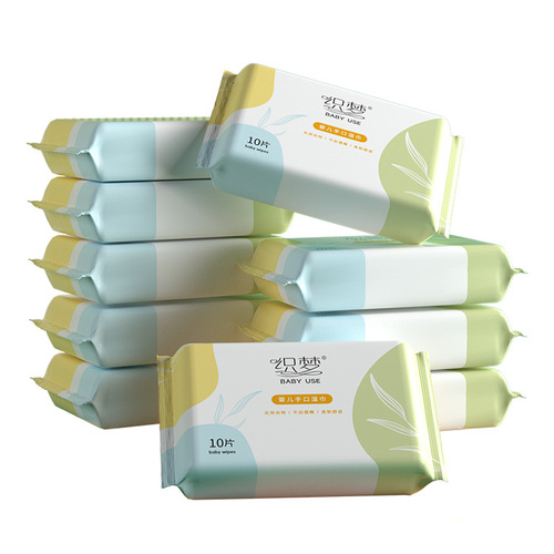 20 packs of baby wipes for hand and mouth, newborn baby butt thickened wet wipes, portable