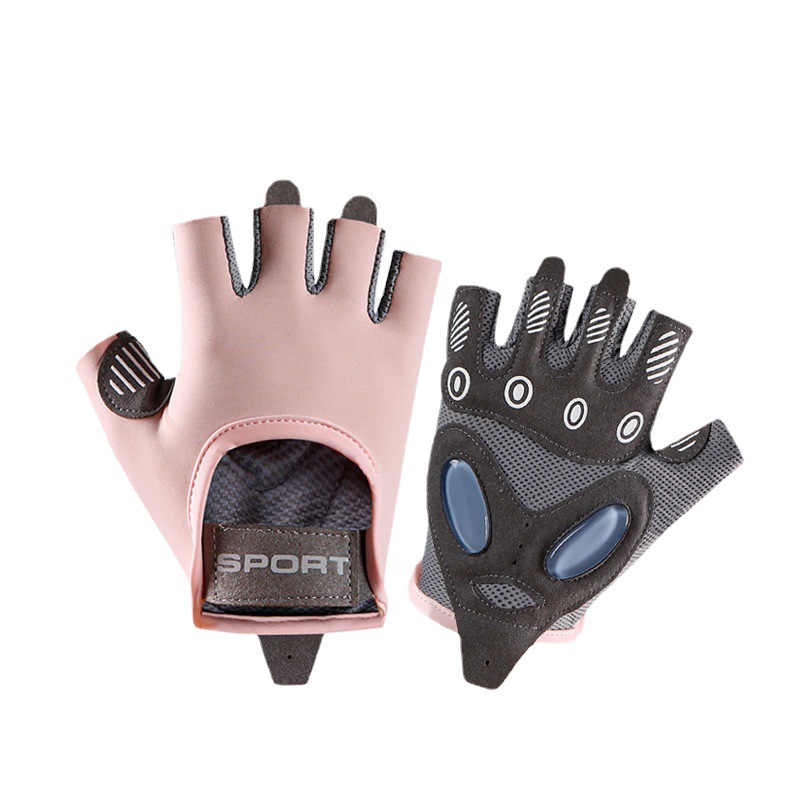 Fitnesshandschoenen tegen eelt voor dames, dunne antislip handschoenen met halve vingers, geschikt voor yoga, fietsen, training en optrekstangen._voghion.com
