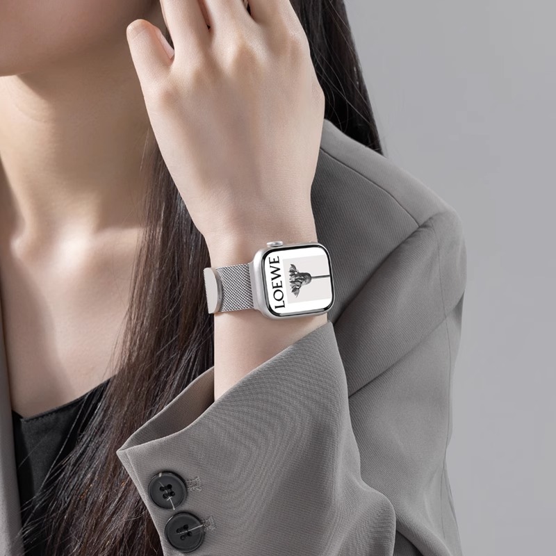 适用苹果S10表带米兰尼斯apple iwatch手表带磁吸9/8智能手表表带