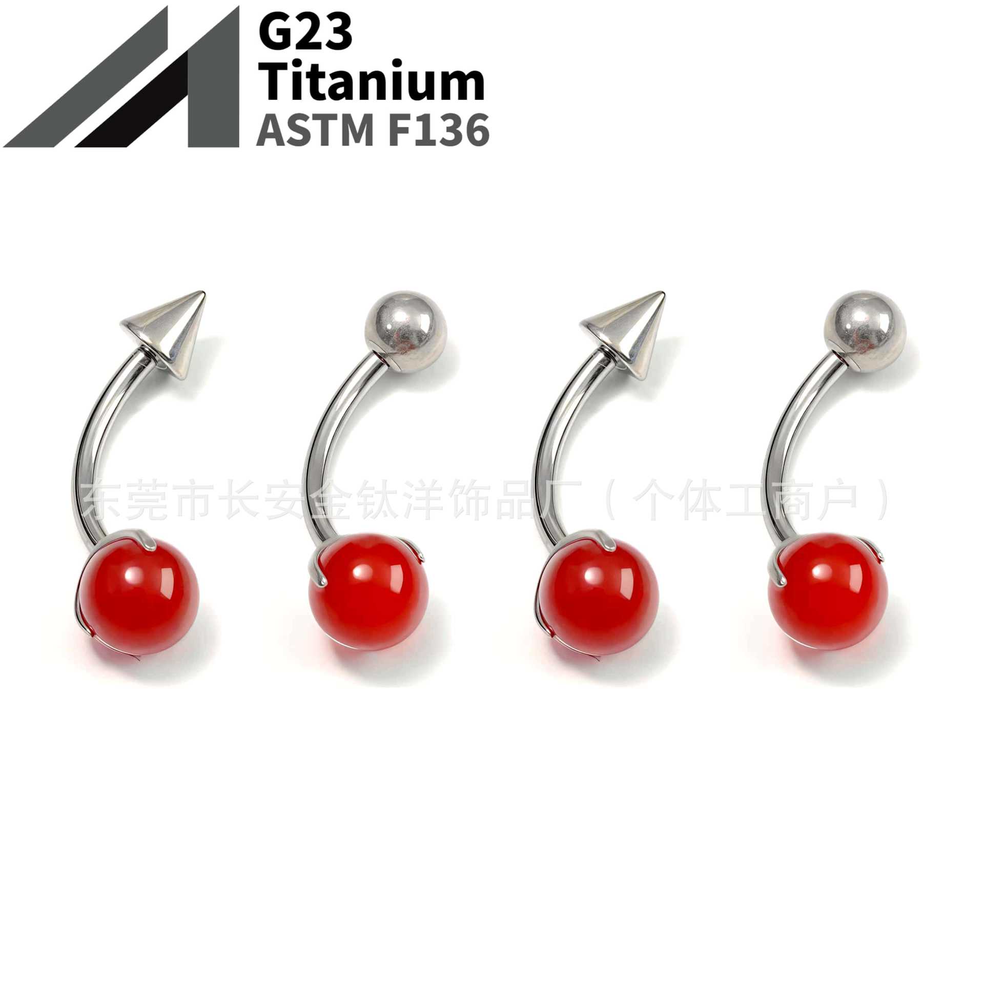 16G labret stud size and finish detail