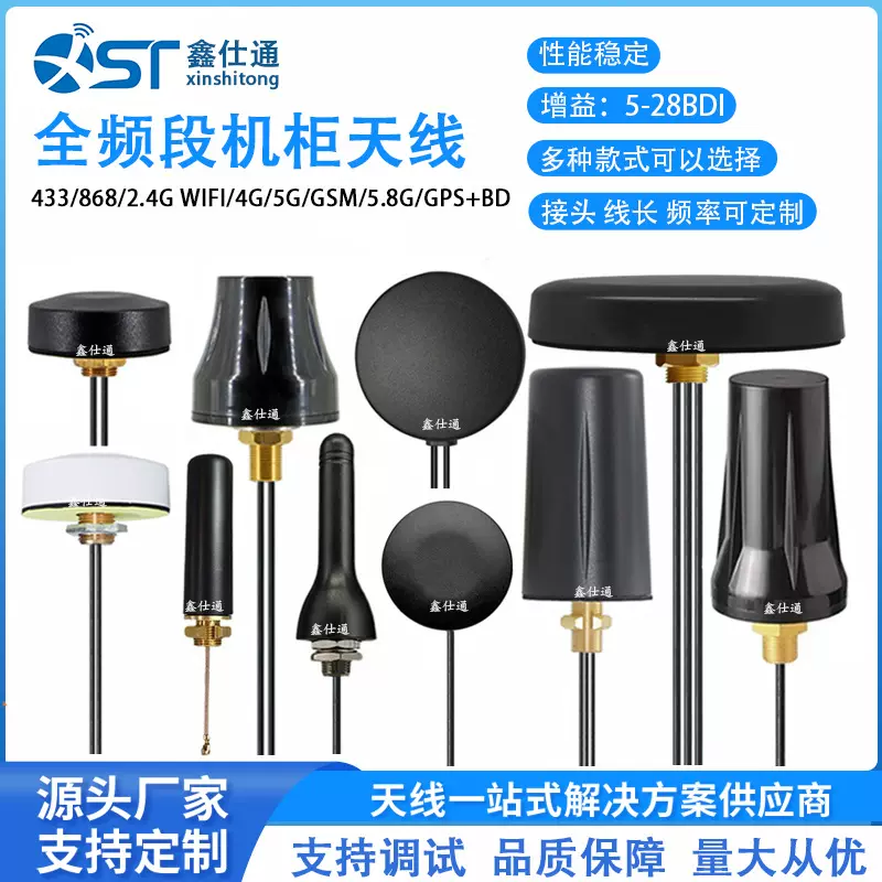 GPS二合一机柜天线4G三合一组合室外防水机箱天线WIFI 5G防盗天线