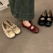 气质晚晚绒面蝴蝶结内增高3cm小红鞋子女鞋2026春季通勤百搭单鞋