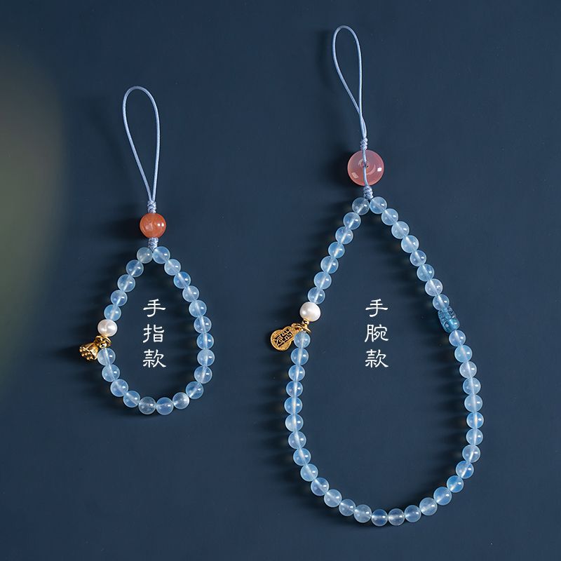 New Style Mobile Phone Lanyard, High-End Exquisite Women's Anti-Lost Wrist Strap, Crystal Beaded Pendant, Gift for Girlfriend