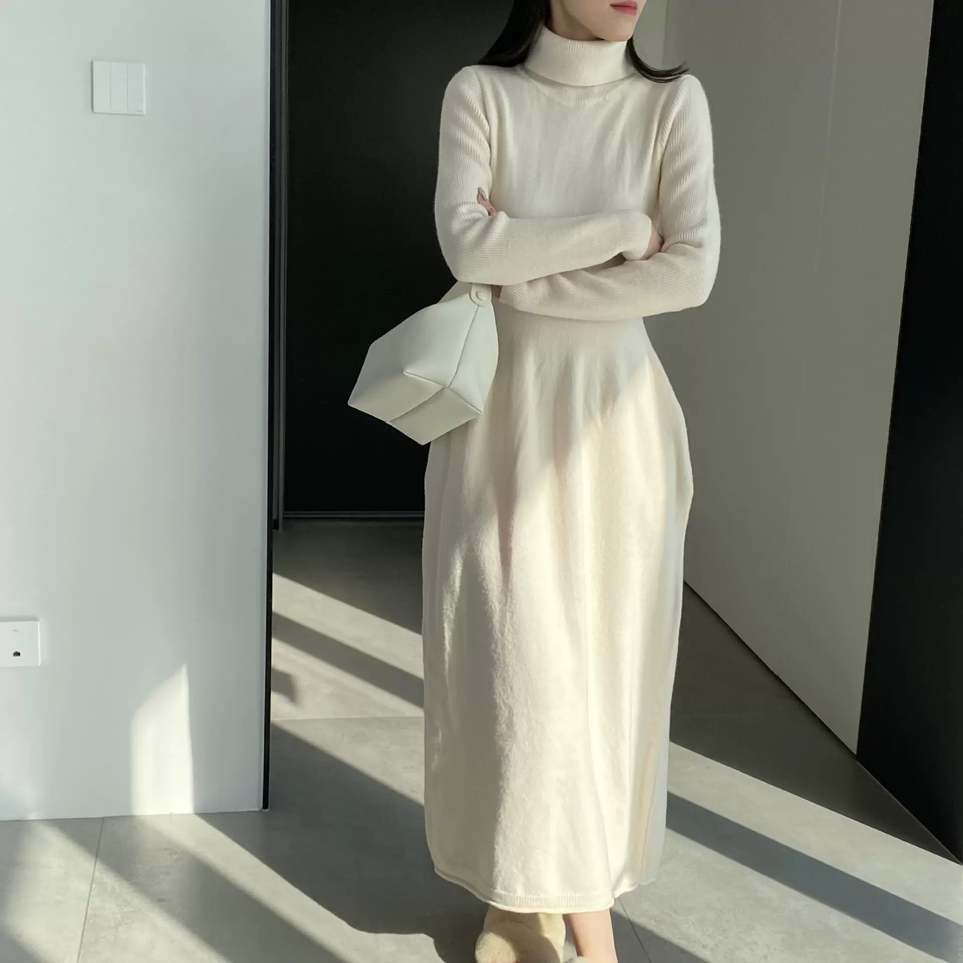 嘉织早春过年连衣裙连衣裙欧美温柔凸显身材内搭长裙B3129