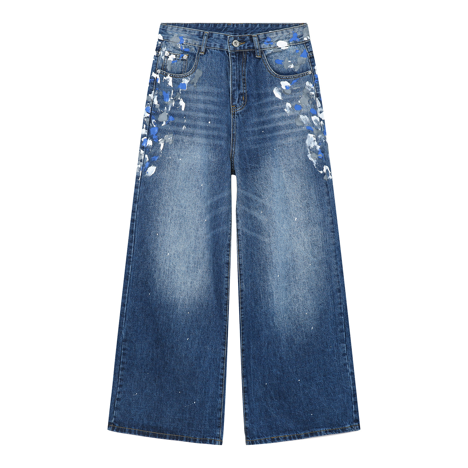 Mtlclothes ropa de Hombre | 2023 otoño diseño sentido nicho High Street hip hop pintura graffiti lavado jeans