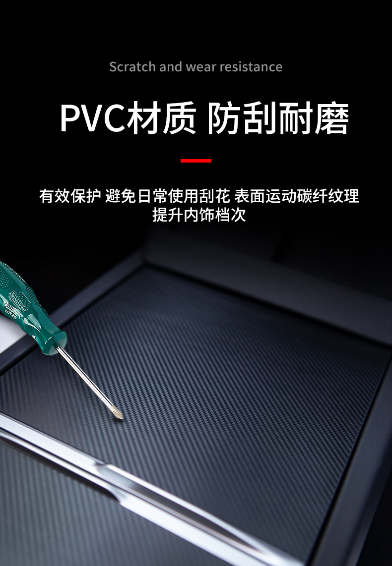 Suitable for Tesla's New Version of Model Y3 Central Control Armrest Pc Protection Patch Tesla Interior Protection Patch