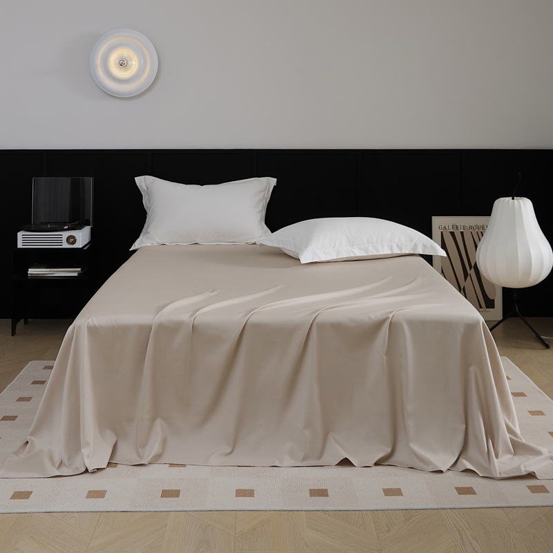 Nueva sábana de algodón de fibra larga 100S de una sola hoja de 1,5 m sábana de algodón agradable para la piel sábana de 1,8 m