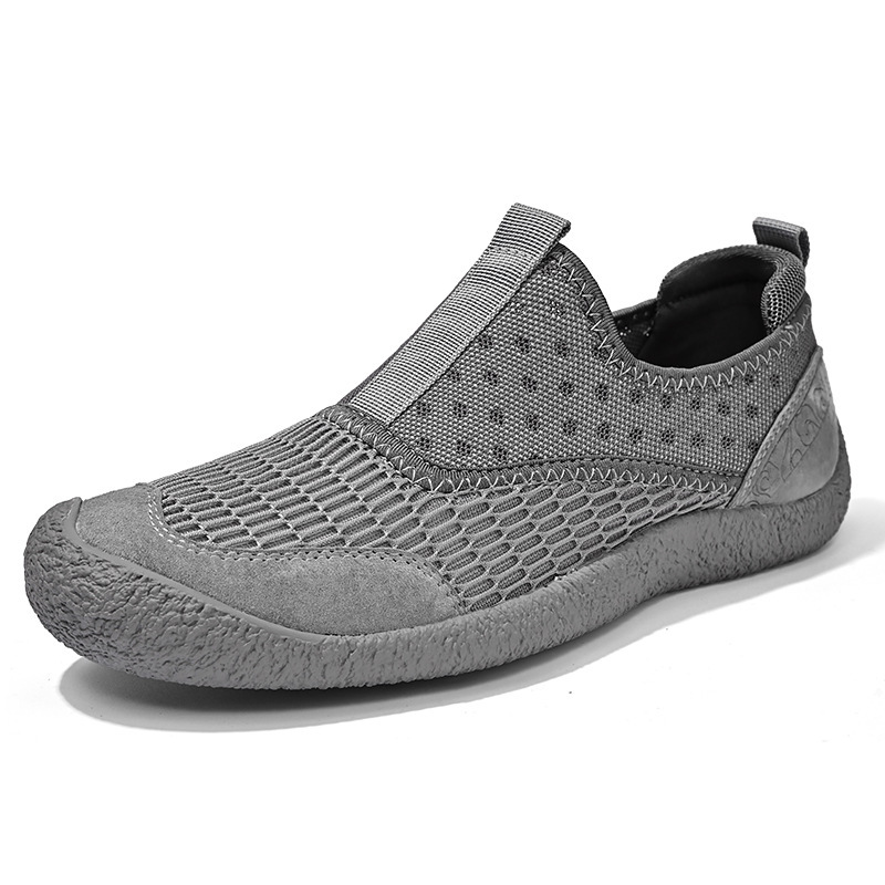 Zapatos transfronterizos de hombre de tamaño grande 2024 primavera y verano zapatos transpirables de cuero casuales versátiles de moda deportiva zapatos de conducción de un pie