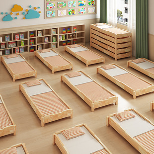 Kindergarten Nap Bed Solid Wood Daycare Class Primary School Students Nap Bed Solid Wood Children's Bed Kindergarten Nap Bunk Bed