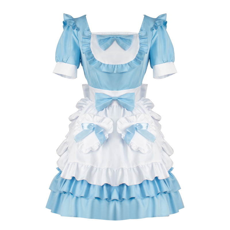(2개) 사쿠라 스토리 핑크 메이드 러브 로리타 원피스 로리타 코스프레 의류 스팟 풀 세트