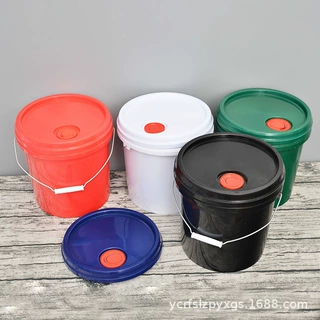 10升压盖塑料圆桶润滑油机油厂家定制水桶乳胶油墨涂料桶批发