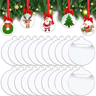 Cross-border special for new products in stock Christmas decoration pendant blank acrylic laser cutting PMMA transparent disc