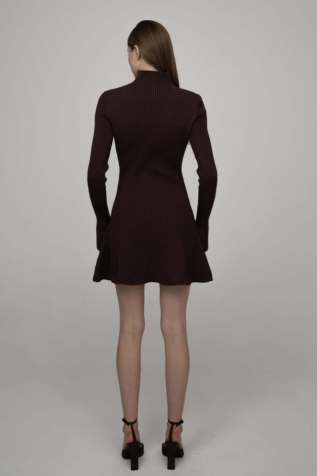 ChicShe ChicShe 2024 Autumn Winter Turtleneck Knitted Petite Pullover Women's Sweater Dress Black Thick Style_voghion.com