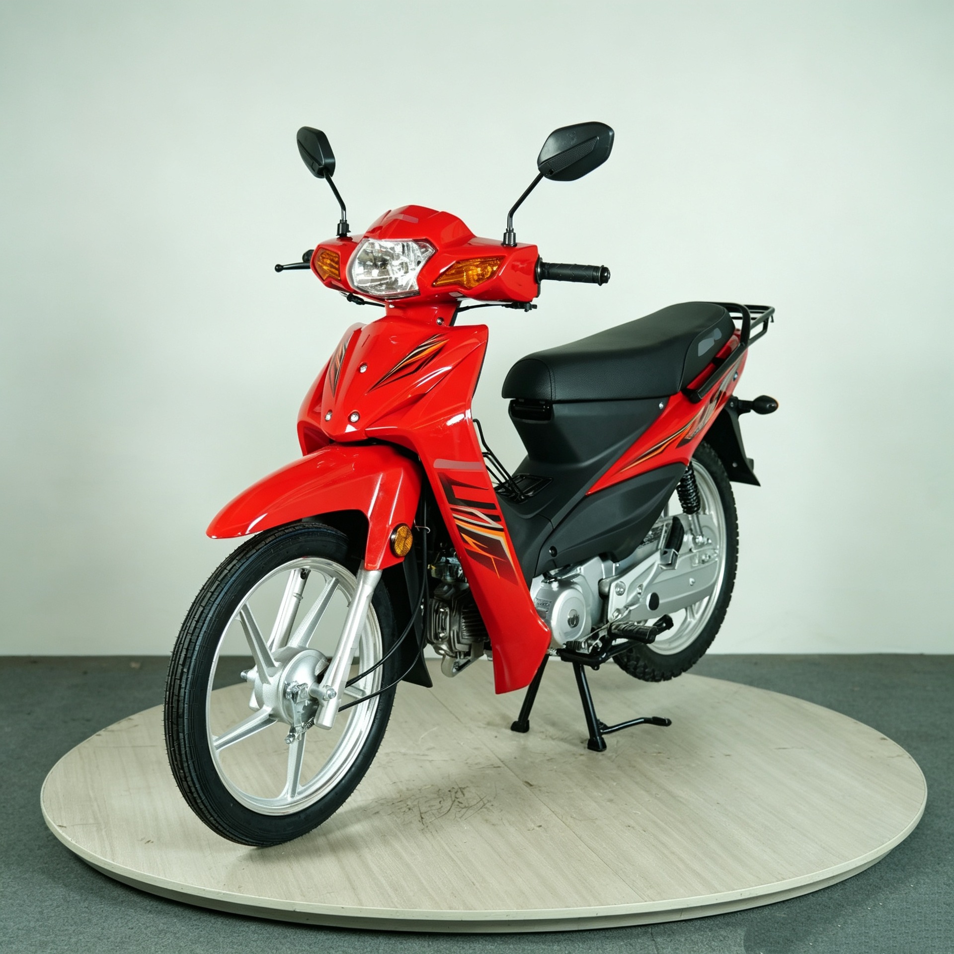 Cross-Border Export of Curved Beam Frame Two-Wheeled Motorcycles, Fuel-Powered Ud110, Red, for Adult Daily Travel, Cross-Border Export