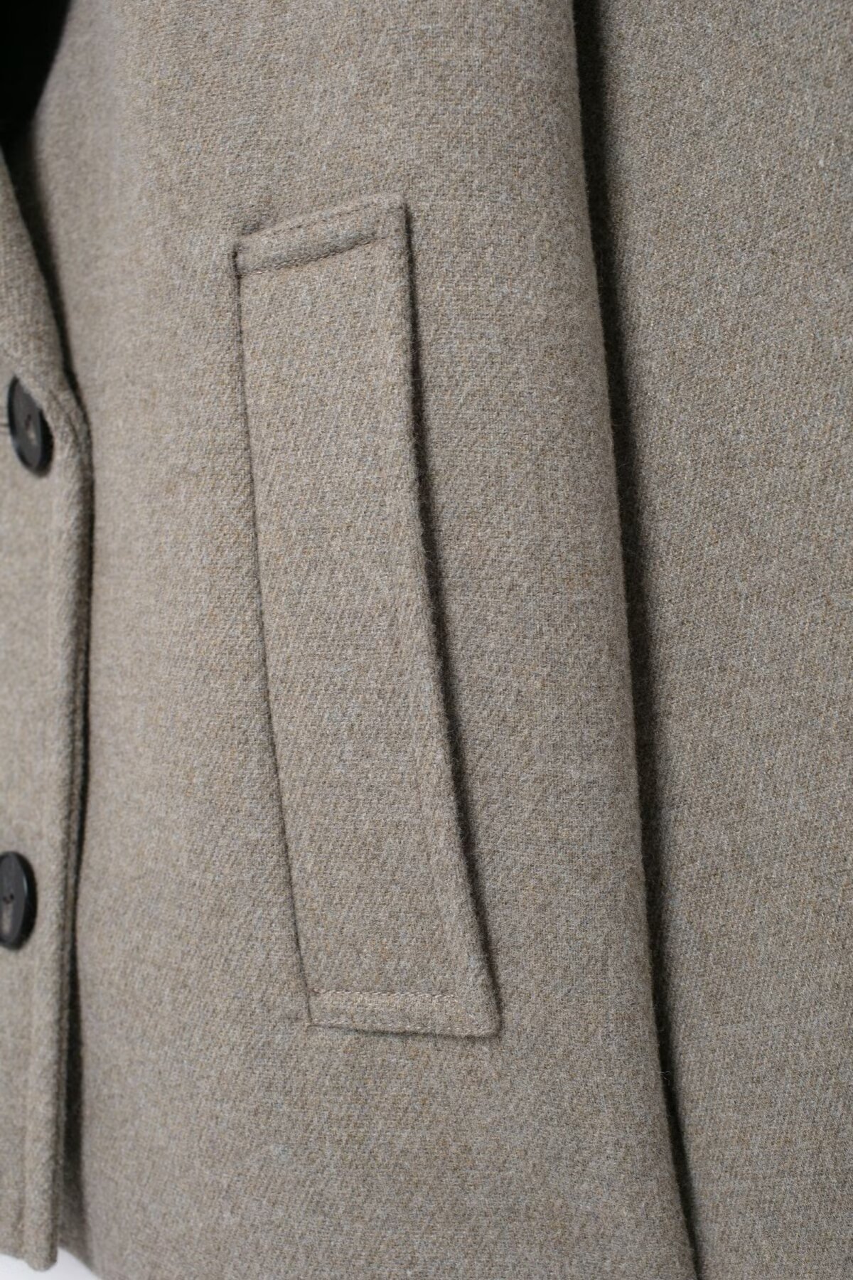 Damen 2024 Herbst/Winter Schurwolle-Mischung Zweireihiger Mantel mit Knopfleiste_voghion.com