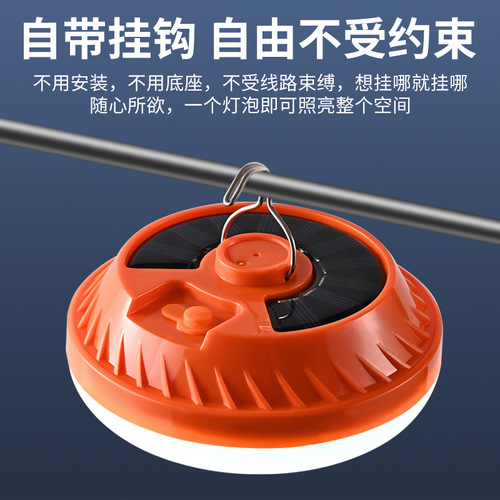 LED Solar Charging Bulb Outdoor Convenient Night Market Stall Light Household Emergency Super Bright Energy-Saving Lighting Wholesale