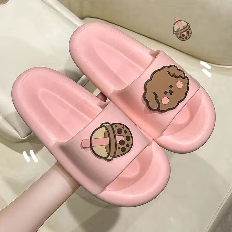 女性用夏のホームスリッパ、かわいいカップル、屋内家庭用入浴、ファッショナブルな柔らかい底の滑り止め既製の男性用卸売スリッパ|undefined