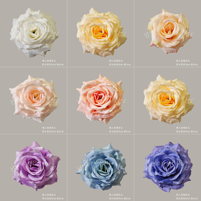 Artificial Rose Flower Heads, Hairpin Flower Headpieces, Silk Flower Materials, Wedding Flower Wall Photography Props, Wholesale Decorative Fake Flowers Artificial Rose Flower Heads, Hairpin Flower Headpieces, Silk Flower Materials, Wedding Flower Wall Photography Props, Wholesale Decorative Fake Flowers