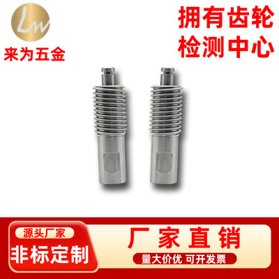 [不锈钢蜗杆定制加工 小模数非标精密传动配件 来图加工量大价优]