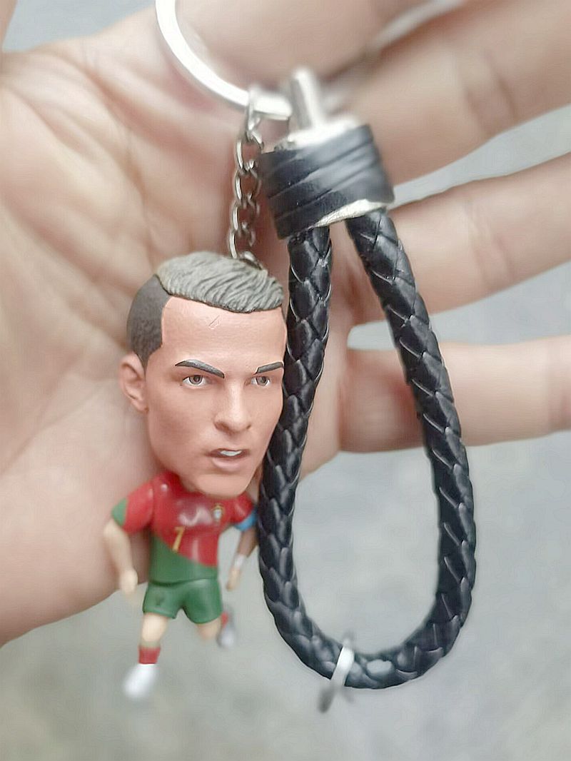 Football Gift Rodrigo Bellingham Mesia Malmbappe Salah Puppet Fans Keychain