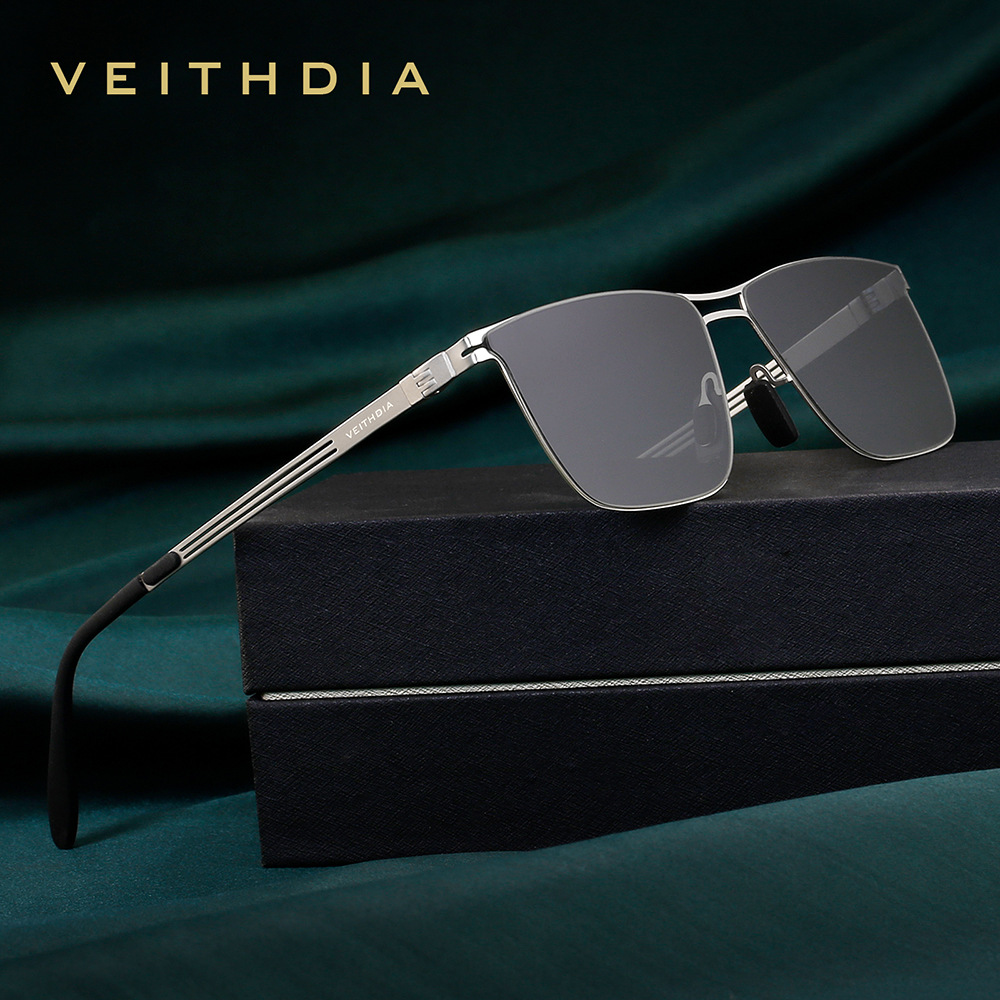 Gafas de sol polarizadas de nailon de alta definición de acero inoxidable con marco cuadrado para hombres, vibrato anti-ultravioleta, transmisión en vivo transfronteriza 8216