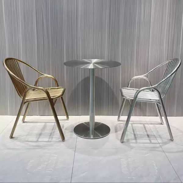 Modern Simple Light Luxury Small Round Table Internet Celebrity Milk Tea Shop Coffee Table Restaurant Round Dining Table Balcony Tea Table Coffee Table