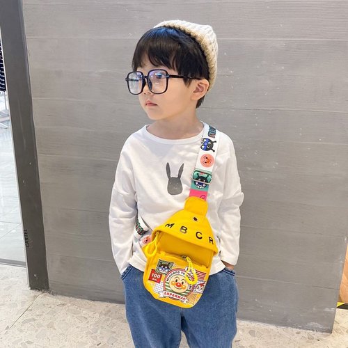 Children's mini rucksack printed chest bag super cute graffiti student crossbody bag female summer parent-child bag