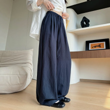 天丝亚麻阔腿裤女裤夏薄款高腰显瘦休闲裤宽松小个子女装直筒长裤