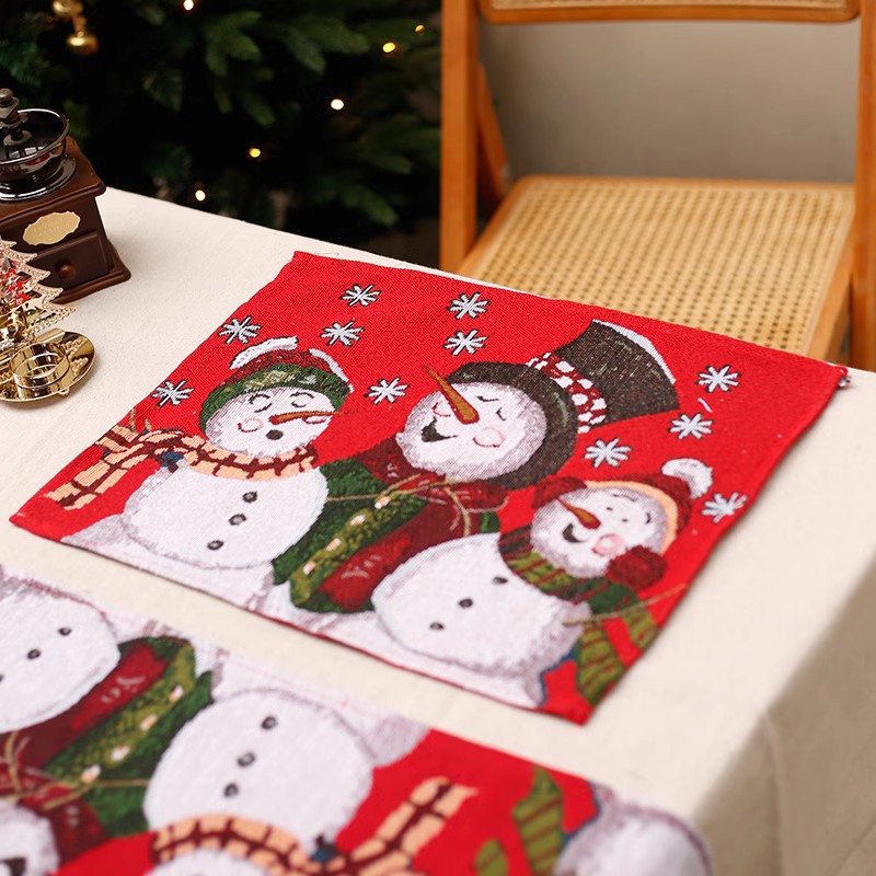 Decoración de mesa de Navidad hogar tienda placemat mesa corredor decoración de Navidad escena diseño mantel paño colgante