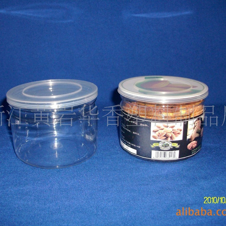 HX11铝箔封口塑料罐 8565 铝箔压盖PET食品瓶透明罐