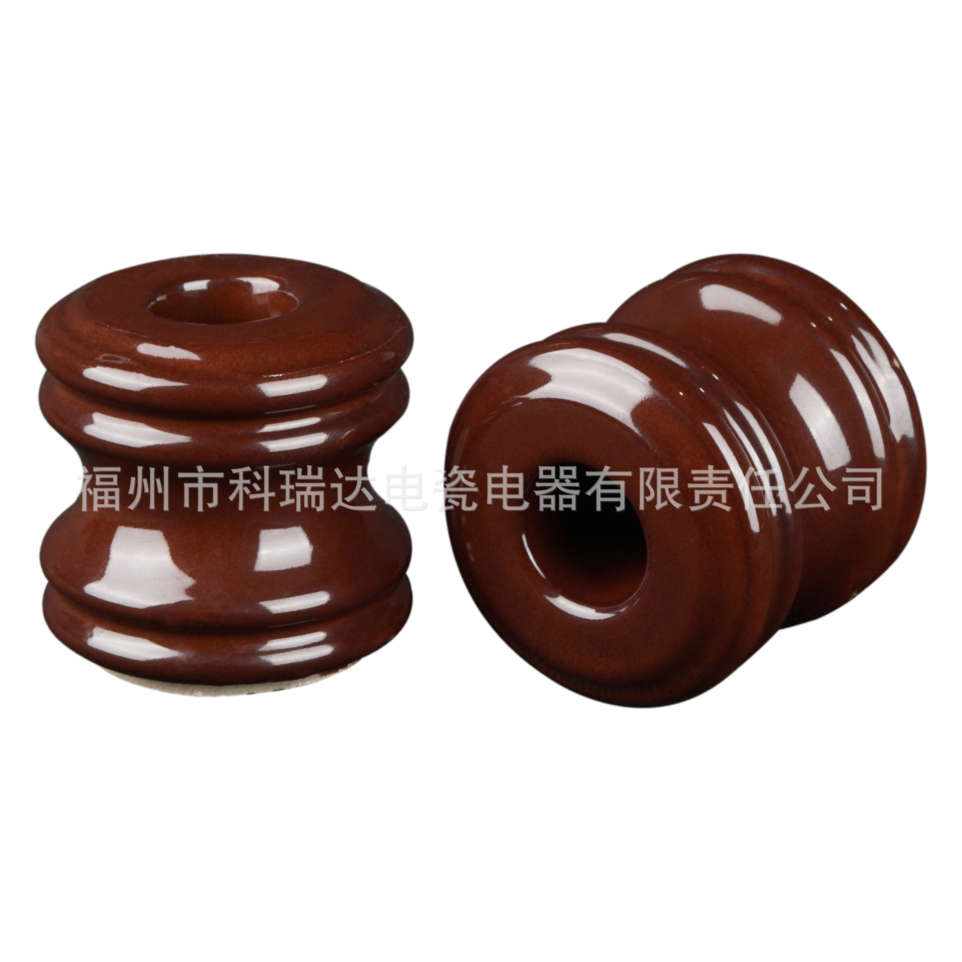 厂家直销 优质陶瓷线轴式绝缘子53-1户外线路用耐高温低压绝缘子