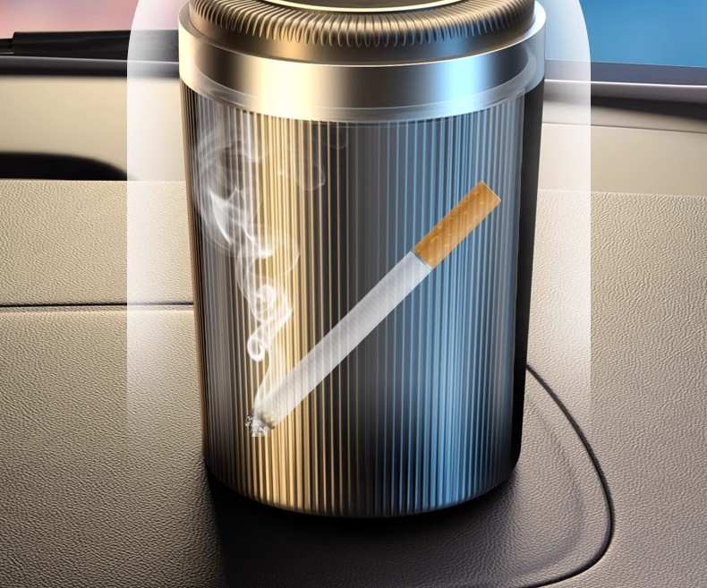 Car Ashtray Creative Multi-Functional Automatic Male Car Ashtray with Cover High-End Artifact Car Interior Supplies Wholesale