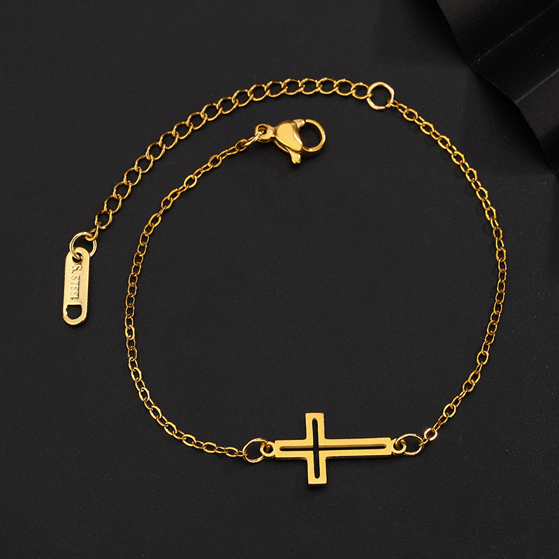 Amazon Cross-Border Jewelry Stainless Steel Cross Bracelet for Women Hip-Hop Hiphop Cross Chain Bracelet Bracelet Amazon Cross-Border Jewelry Stainless Steel Cross Bracelet for Women Hip-Hop Hiphop Cross Chain Bracelet Bracelet