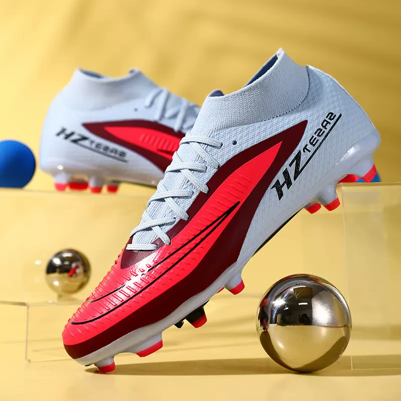 跨境秋冬新款C罗刺客足球鞋男tf碎钉青少年长钉成人男学生训练鞋