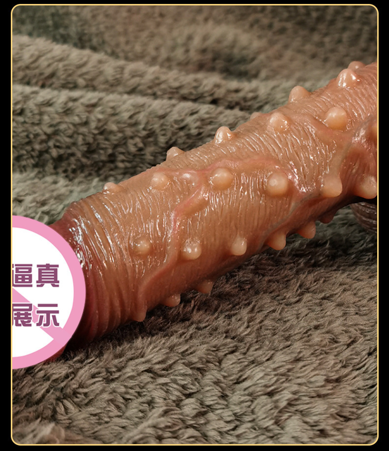 Jiuai Realistic Dildo Soft Liquid Silicone Flesh-Tone Masturbation Toy for Women — detail image 7