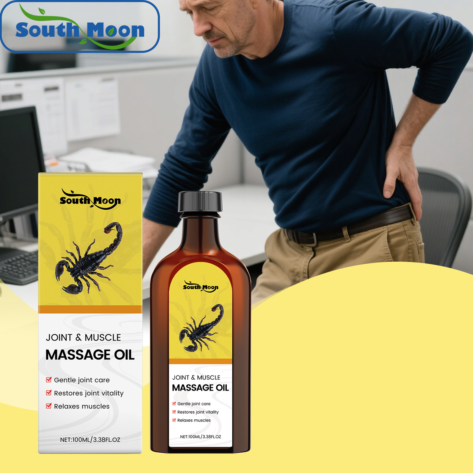 South Moon Body Care Massage Oil Gentle Formula to Care for Body Joints Daily External Care Oil